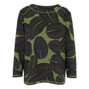 Bladprint Sweatshirt Doris S , Green , Heren