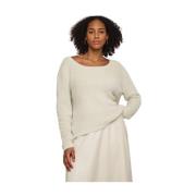 Boatneck Sweater Pullover Elisa Rino&Pelle , Beige , Dames