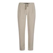 Beige Neutral Tone Cotton Trousers Eleventy , Beige , Heren