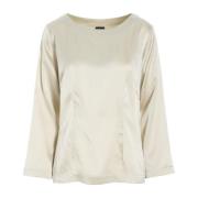 Zijden Ivory Blouse Shiruku Stijl Bitte Kai Rand , Beige , Dames