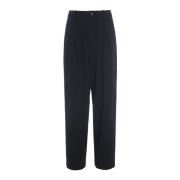 Zwarte Wijde Crepe Broek Bitte Kai Rand , Black , Dames