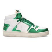 Vintage Groene Leren Sneakers Vrouwen Philippe Model , White , Dames