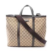 Pre-owned Canvas gucci-bags Gucci Vintage , Beige , Dames