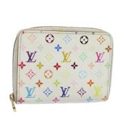 Pre-owned Canvas wallets Louis Vuitton Vintage , White , Dames