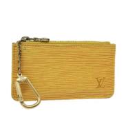 Pre-owned Leather wallets Louis Vuitton Vintage , Yellow , Dames