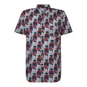 Wit Overhemd All-Over Print Klassieke Stijl Comme des Garçons , Multic...