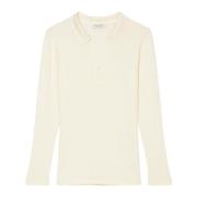 Lange mouw poloshirt regular Marc O'Polo , Beige , Dames