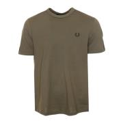 Sportief T-shirt met lauwerkransdetails Fred Perry , Green , Heren