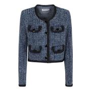 Blauwe Jas voor Vrouwen Aw24 Self Portrait , Blue , Dames