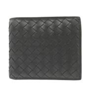 Pre-owned Leather wallets Bottega Veneta Vintage , Black , Heren