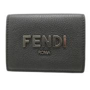 Pre-owned Leather wallets Fendi Vintage , Black , Unisex