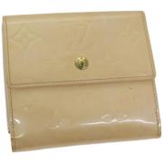 Pre-owned Leather wallets Louis Vuitton Vintage , Beige , Dames