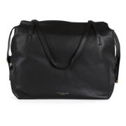 Gehamerd leren schoudertas Oriana Gianni Chiarini , Black , Dames