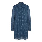 Indiase Teal Polka Dot Jurk Bruuns Bazaar , Blue , Dames