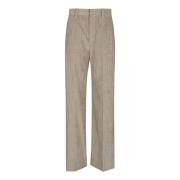 Witte Velvet Broek Aw24 Brunello Cucinelli , White , Dames