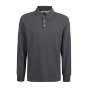 Klassieke Polo T-shirt in Lood Grijs Brunello Cucinelli , Gray , Heren