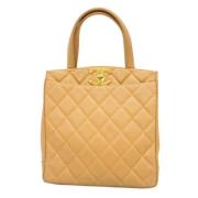 Pre-owned Leather totes Chanel Vintage , Brown , Dames