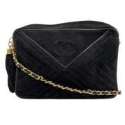 Pre-owned Suede chanel-bags Chanel Vintage , Black , Dames