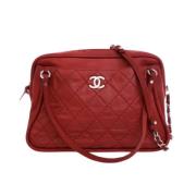 Pre-owned Leather chanel-bags Chanel Vintage , Red , Dames