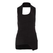 Zwarte Asymmetrische Sweater Pullover MM6 Maison Margiela , Black , Da...