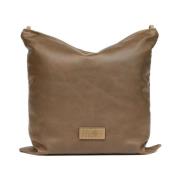 Donkerbruine leren tote tas MM6 Maison Margiela , Brown , Dames