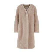 Stijlvolle Winterjas Yves Salomon , Beige , Dames