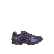 Paarse Mesh Low-Top Sneakers Asics , Purple , Dames