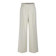 Artistic Wool Blend Wide Leg Pants Seductive , Beige , Dames