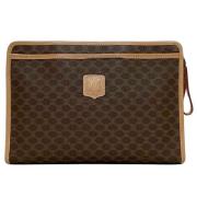 Pre-owned Canvas clutches Celine Vintage , Brown , Dames