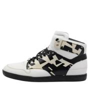 Pre-owned Leather sneakers Dior Vintage , White , Heren