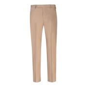 Beige Wolmix Straight Leg Broek PT Torino , Beige , Heren