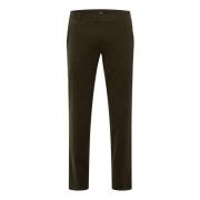 Moderne Katoenen Flat Front Broek Eurex , Green , Heren