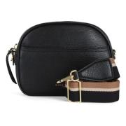 Gehamerd lederen crossbody tas Nina Gianni Chiarini , Black , Dames