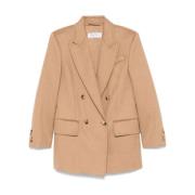 Kameelhaar Dubbelrijige Jas Max Mara , Brown , Dames