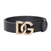 Zwarte Leren Riem Stijlvolle Heren Accessoire Dolce & Gabbana , Black ...