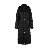 Lange Zwarte Pufferjas Vrouwen Moose Knuckles , Black , Dames