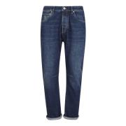 Denim Broek Vrijetijds Pasvorm Metalen Knopen Brunello Cucinelli , Blu...