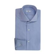 Blauw Slim Fit Overhemd Barba , Blue , Heren