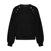 Sailor Buttons Sweater Tramontana , Black , Dames