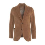 Corduroy Texture Jersey Blazer, Patched Pocket Circolo 1901 , Brown , ...