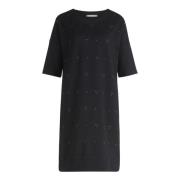 Jerseyjurk met studs Betty & Co , Black , Dames