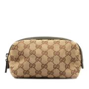 Pre-owned Canvas clutches Gucci Vintage , Beige , Dames