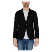 Stijlvolle Zwarte Button-Up Blazer Mulish , Black , Heren