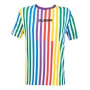 Gestreept Ronde Hals T-shirt Guess , Multicolor , Heren