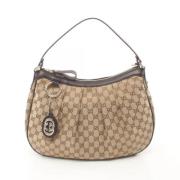 Pre-owned Canvas shoulder-bags Gucci Vintage , Beige , Dames