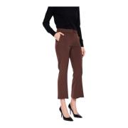 Boot-cut broek met middelhoge taille Silvian Heach , Brown , Dames