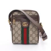 Pre-owned Canvas shoulder-bags Gucci Vintage , Beige , Dames