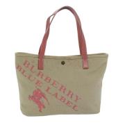 Pre-owned Canvas totes Burberry Vintage , Beige , Dames