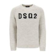 Stijlvolle Gebreide Kleding voor Mannen Dsquared2 , Beige , Heren