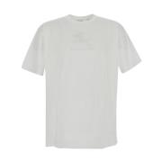 Casual Katoenen T-shirt Burberry , White , Heren